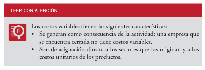 Atención costos variables